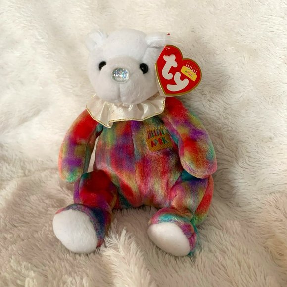 Beanie Baby - April Birthday Bear! - perfect condition! Diamond colored nose! - Picture 1 of 4
